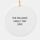 Michigan Custom Family Trip Christmas セラミックオーナメント (裏面)