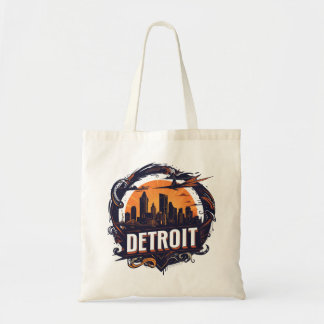 MICHIGAN DETROIT スカイライン オーダーメイド ウェディングギフト トートバッグ