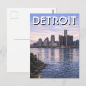 Michigan Detroit Skyline Travel ポストカード (正面/裏面)
