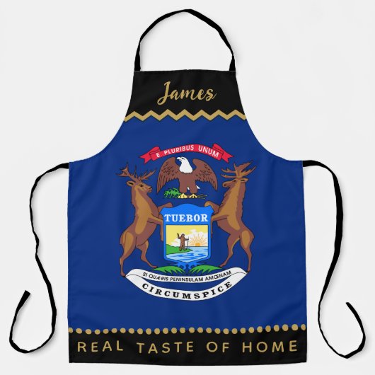 Michigan Flag Chefs Apron, Michigan Apron エプロン (正面)