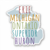 Michigan Great Lakes Pride Vinyl Sticker シール (正面)