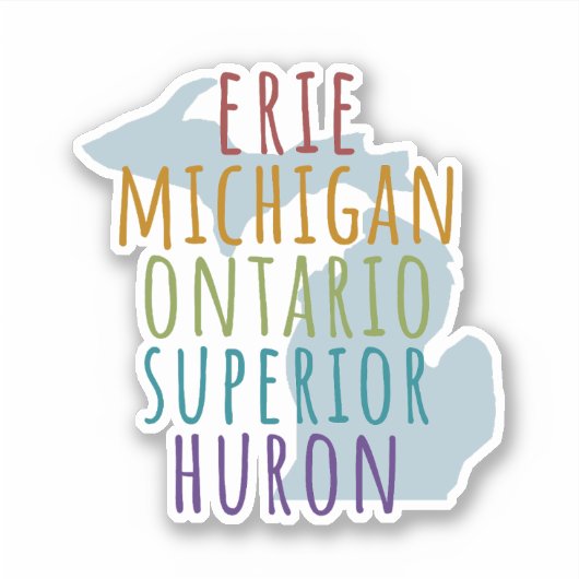 Michigan Great Lakes Pride Vinyl Sticker シール (正面)
