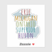 Michigan Great Lakes Pride Vinyl Sticker シール (シート)