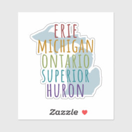Michigan Great Lakes Pride Vinyl Sticker シール