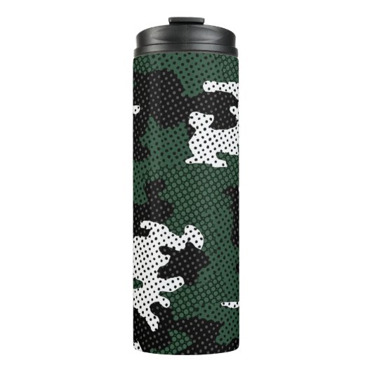 Michigan Green & White Warrior Camo Printed タンブラー (正面)