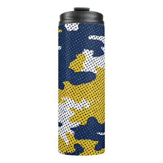 Michigan Navy & Maize Camo Printed  タンブラー (正面)