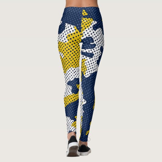 Michigan Navy & Maize Camo Printed レギンス (裏面)
