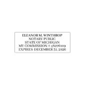 Michigan Notary Public  セルフインキングスタンプ (デザイン)