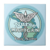 Michigan Nurse Caduceus Tile タイル (正面)