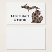 Michigan Petoskey Stone, Great Lakes mitten  (正面&裏面)