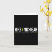 Michigan Pictured Rocks Lakeshore Hike Tree Retro カード (黄色い花)