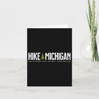 Michigan Pictured Rocks Lakeshore Hike Tree Retro  カード