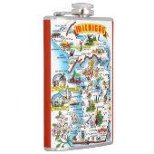 Michigan Postcard Map フラスク (右)
