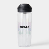 Michigan Rainbow Text Great Lakes Water Bottle ウォーターボトル (背面)