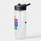 Michigan Rainbow Text Great Lakes Water Bottle ウォーターボトル (左面)