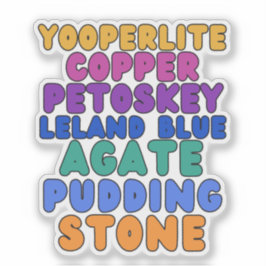 Michigan Rockhound Custom-Cut Vinyl Sticker  シール