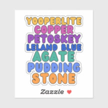 Michigan Rockhound Custom-Cut Vinyl Sticker 