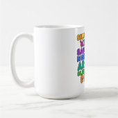 Michigan Sand Dunes Rainbow Bubble Letter Mug コーヒーマグカップ (左)