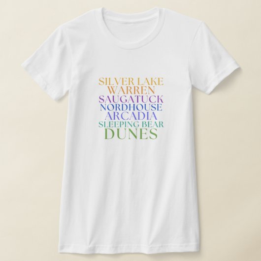 Michigan Sand Dunes T-Shirt, Sleeping Bear Dunes Tシャツ (レイダウン)