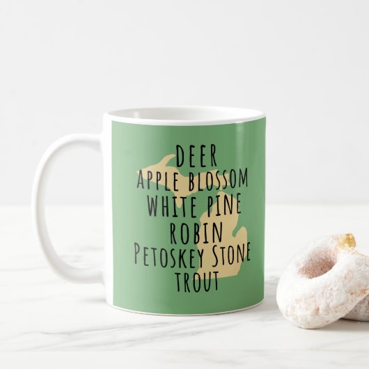 Michigan State Symbols Coffee Mug コーヒーマグカップ (ドーナツ)