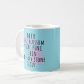 Michigan State Symbols Simple Text Coffee Mug コーヒーマグカップ (正面左)