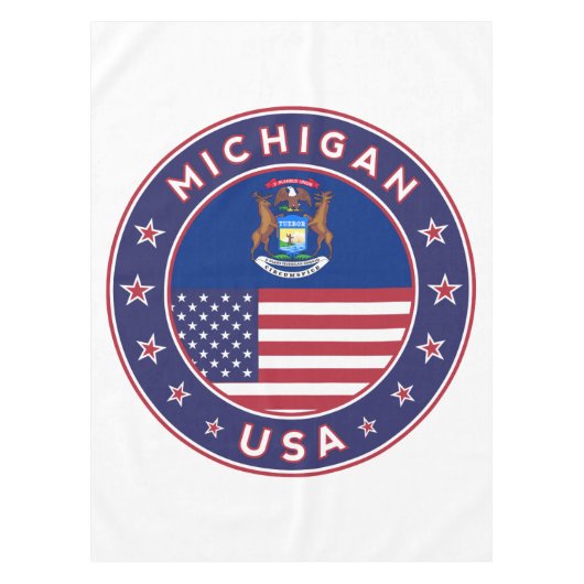 Michigan sticker, phone case, bag, clock テーブルクロス (正面)