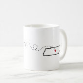 Michigan to Tennessee - Heart2Heart Coffee Mug コーヒーマグカップ (正面右)