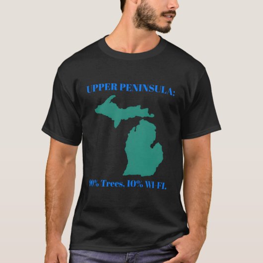 Michigan Upper Peninsula 90rees 10 Wifi friends Tシャツ (正面)