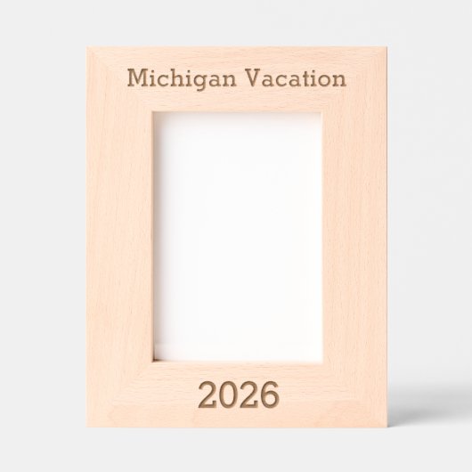 Michigan Vacation - Laser Engraved Frame  レーザー彫刻フレーム (正面)