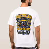 Michigan Wolverines Dominate T-Shirt – College Foo Tシャツ (裏面)