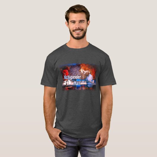 Michiganderの人の秋の雪 Tシャツ (正面フル)