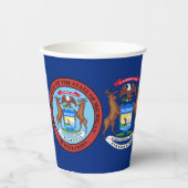 Michigander Flag & Seal, Flag of Michigan 紙コップ (正面)