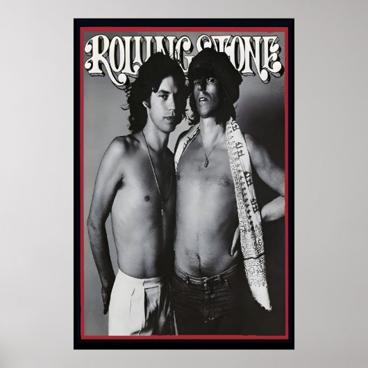 Mick Jagger Kieth Richards 1975 Rolling Stone ポスター (正面)