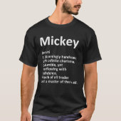 MICKEY定義名パーソナライズされた誕生日 Tシャツ (正面)