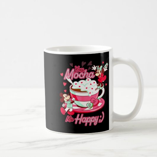 Mickey Amp Minnie Valentines Day You Mocha Me H  コーヒーマグカップ (右)
