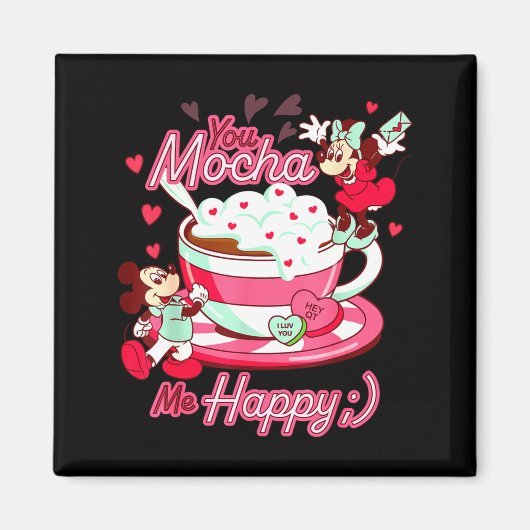 Mickey Amp Minnie Valentines Day You Mocha Me H マグネット (正面)