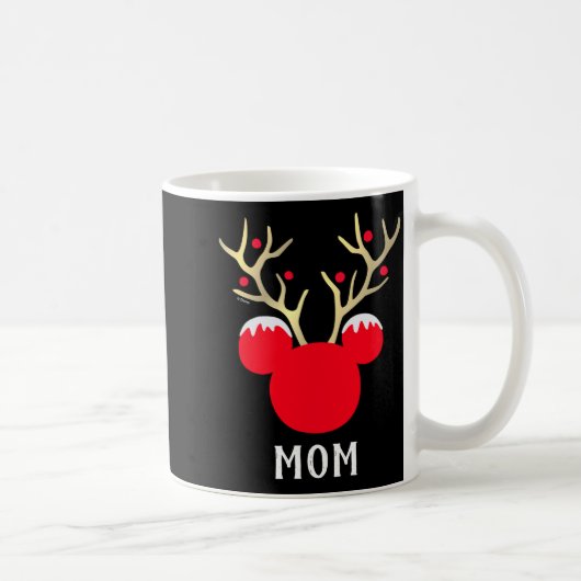 Mickey Family Christmas Mom  コーヒーマグカップ (右)