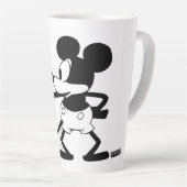 Mickey - Looking in the Mirror (Plane Crazy, 1929) カフェラテマグ (右アングル)