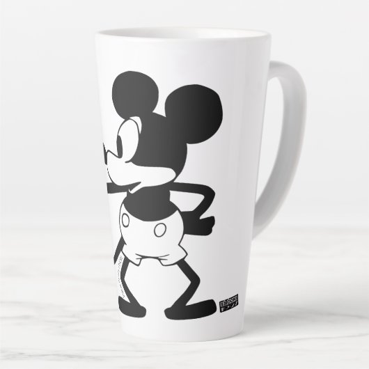 Mickey - Looking in the Mirror (Plane Crazy, 1929) カフェラテマグ (右アングル)