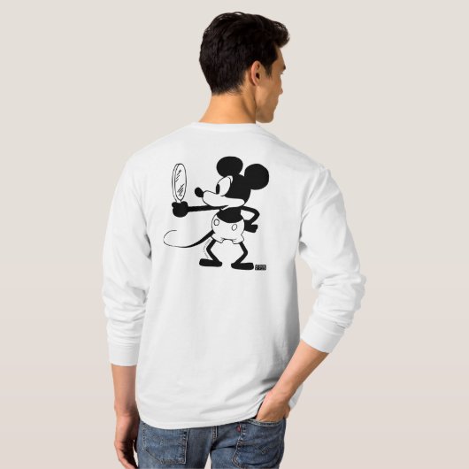 Mickey - Looking in the Mirror (Plane Crazy, 1929) Tシャツ (裏面フル)