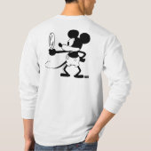Mickey - Looking in the Mirror (Plane Crazy, 1929) Tシャツ (裏面)
