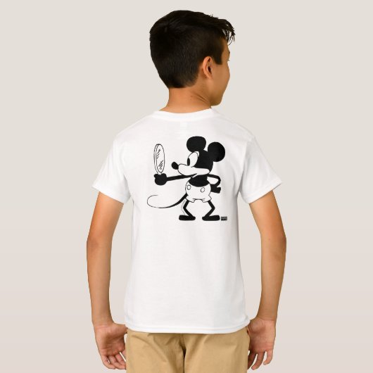 Mickey - Looking in the Mirror (Plane Crazy, 1929) Tシャツ (裏面フル)