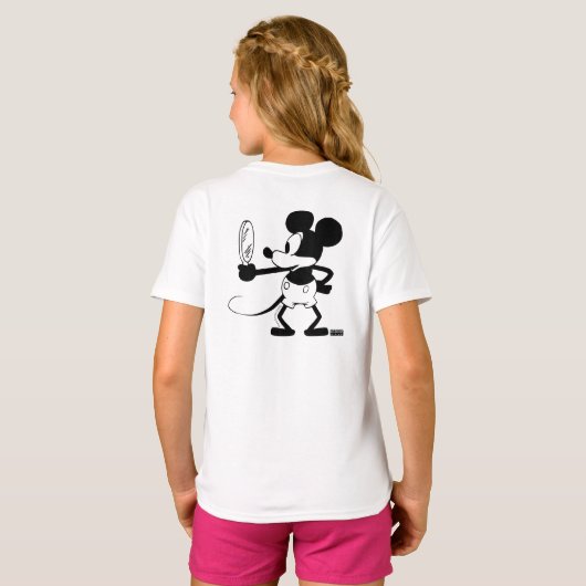 Mickey - Looking in the Mirror (Plane Crazy, 1929) Tシャツ (裏面フル)