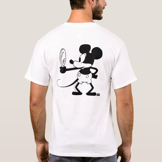 Mickey - Looking in the Mirror (Plane Crazy, 1929) Tシャツ (裏面)