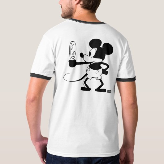 Mickey - Looking in the Mirror (Plane Crazy, 1929) Tシャツ (裏面フル)