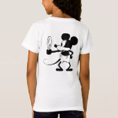 Mickey - Looking in the Mirror (Plane Crazy, 1929) Tシャツ (裏面)