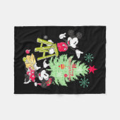 Mickey Minnie Clic Christmas Tree  フリースブランケット (正面(横))