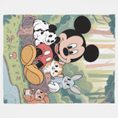 Mickey Mouse Blanket フリースブランケット (正面(横))