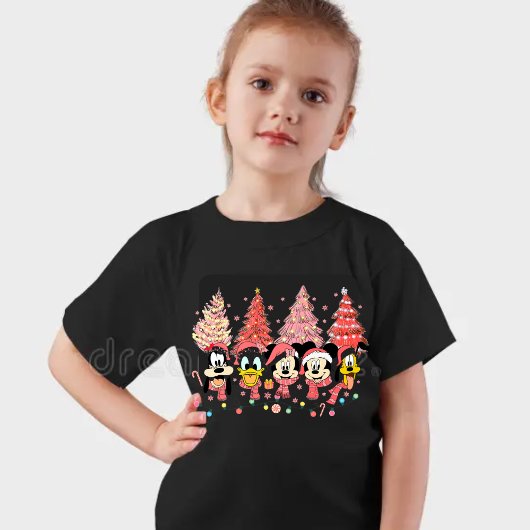 Mickey Mouse Christmas Tree DTF T-Shirt Tシャツ