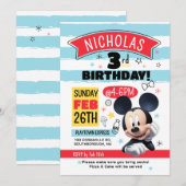 Mickey Mouse Fun Birthday Customizable Invitation 招待状 (正面/裏面)